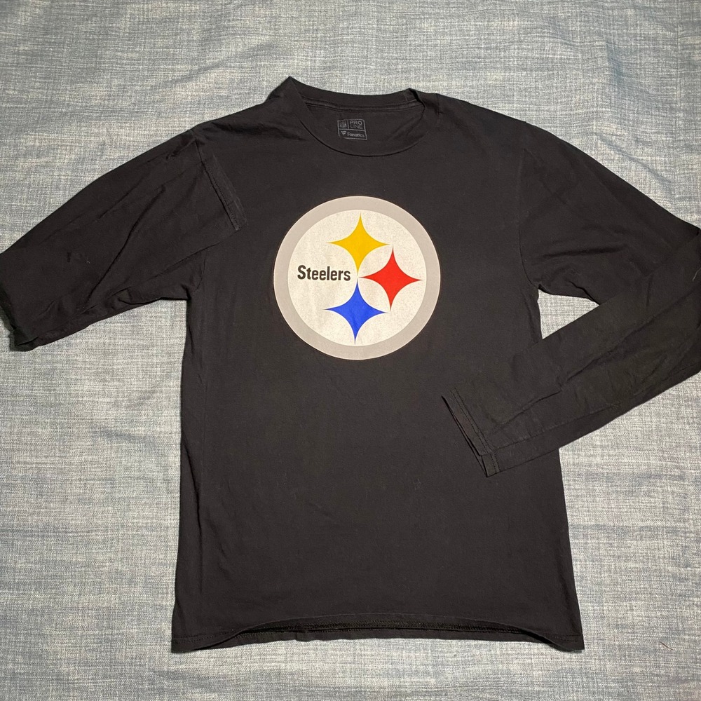 Pittsburgh Steelers Pro Line Fanatics Long Sleeve T Shirt Men's S Black NFL